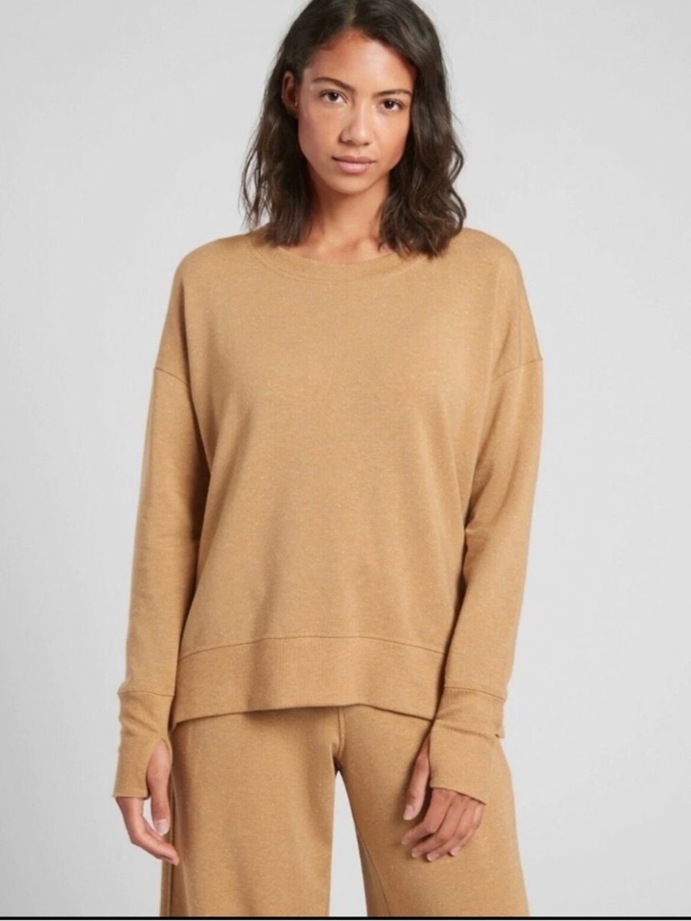 Athleta Balance Pullover Sweater in Tuscan Gold
